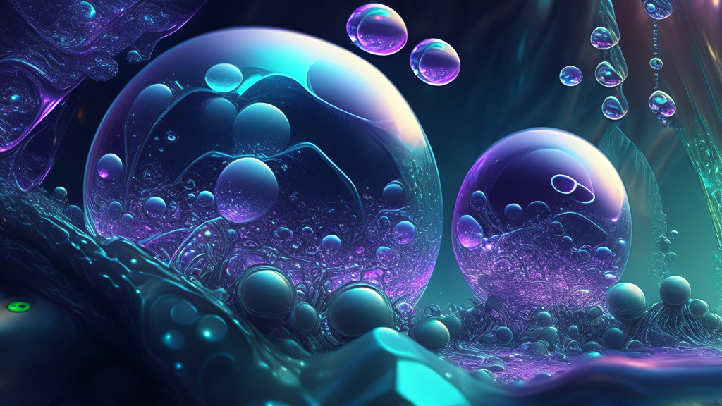 crystalcore bubblewave naturecore technopunk background