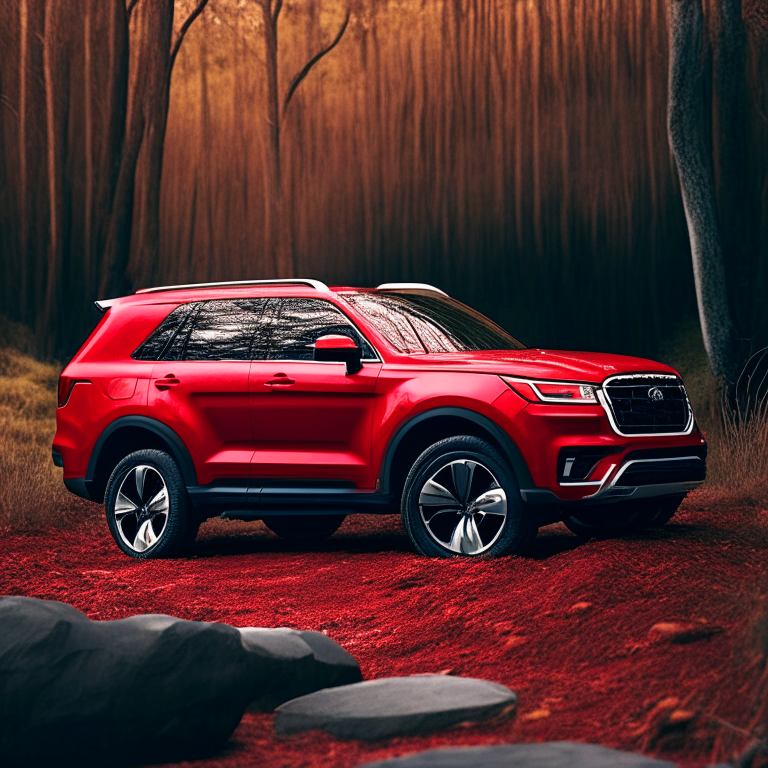 A red Suv