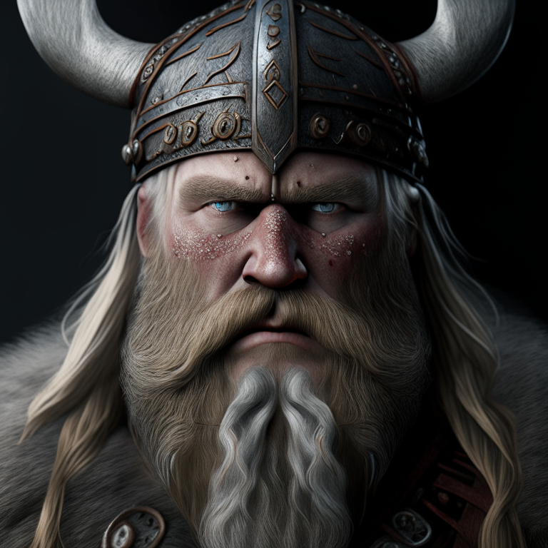 A hyperrealistic, detailed, high resolution viking