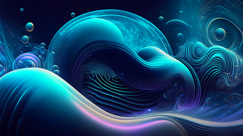 Cosmicore bubblewave futurism digitalpunk background