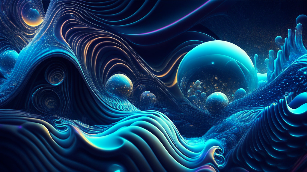 Cosmicore bubblewave futurism digitalpunk background