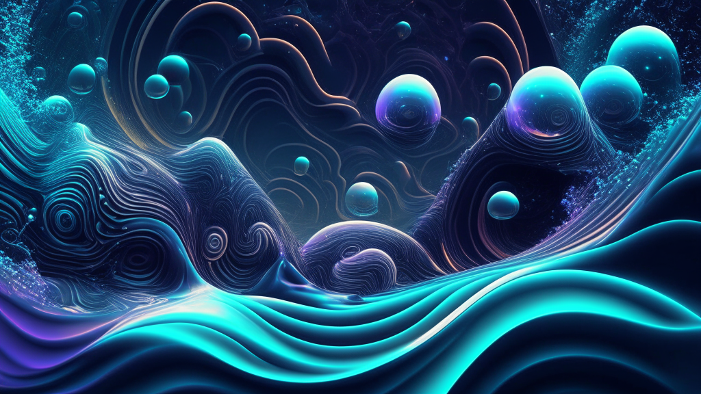 Cosmicore bubblewave futurism digitalpunk background