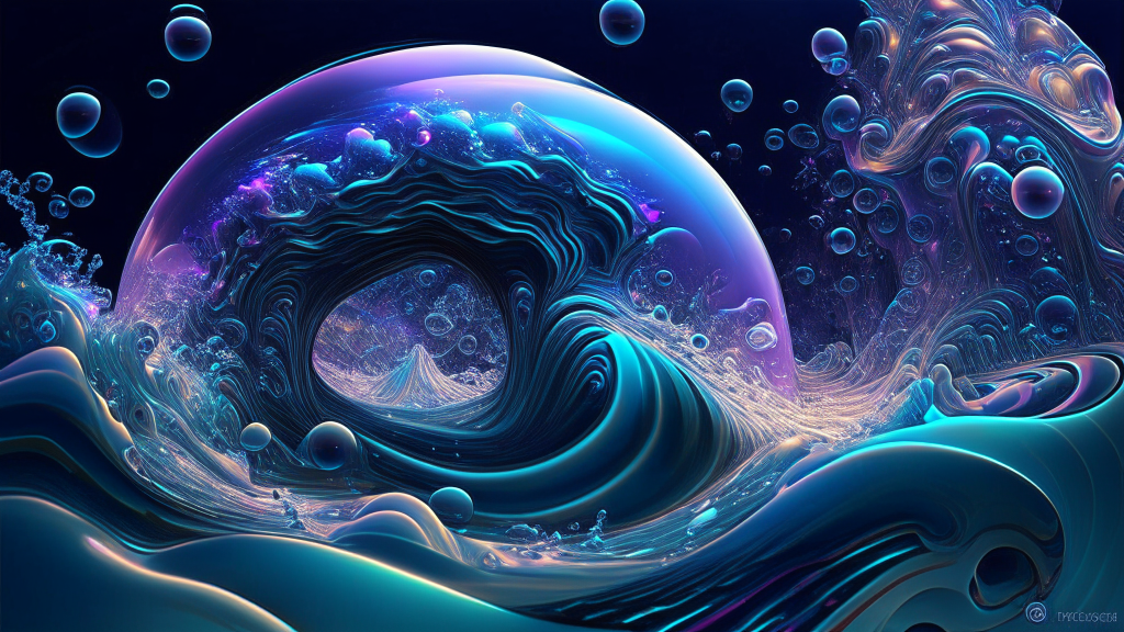 Cosmicore bubblewave futurism digitalpunk artwork