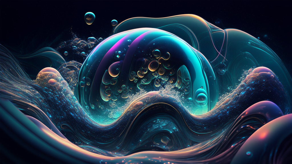 Cosmicore bubblewave futurism digitalpunk artwork