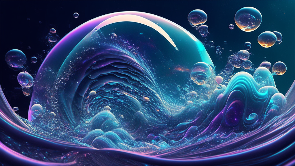 Cosmicore bubblewave futurism digitalpunk artwork