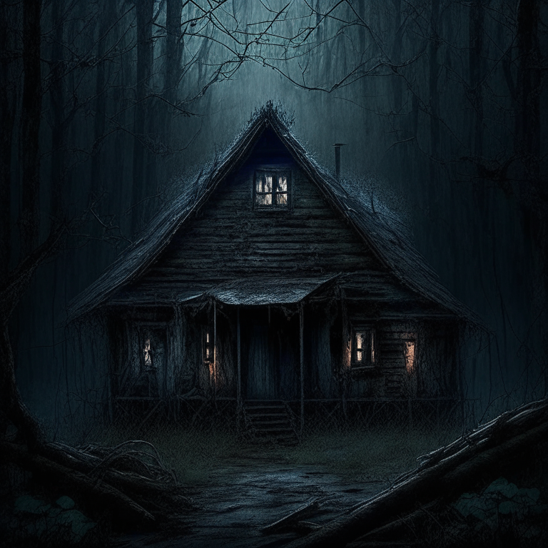 Haunted cabin, But those who dared to venture close could still hear the echoes of terrified screams and the desperate pleas for release, a reminder of the horrors that lie within and the dangers of awakening the dormant evil.