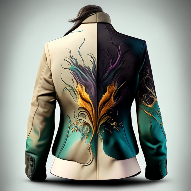 Design me beautiful jacket, back of jacket, different style and colours