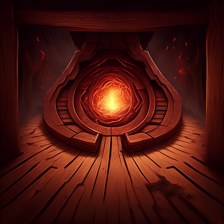 nether portal wooden deck
