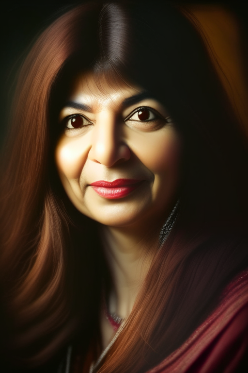 Alka Yagnik posing for a portrait, HD, close-up, natural light, soft focus