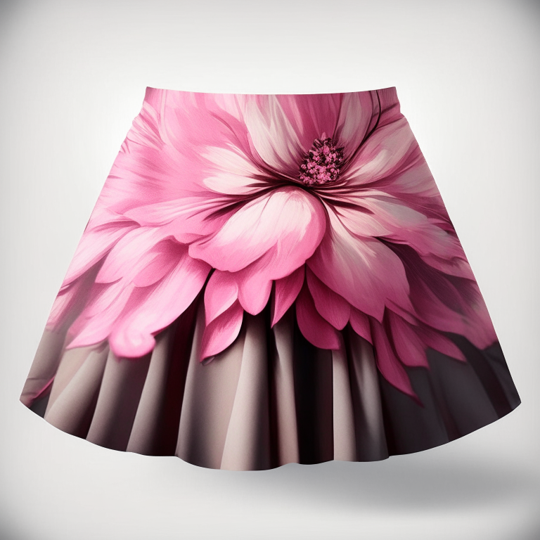 design me beautiful  pink flower,  Skirt 