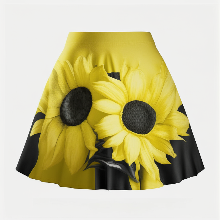 design me beautifu yellow flower ,  Skirt 