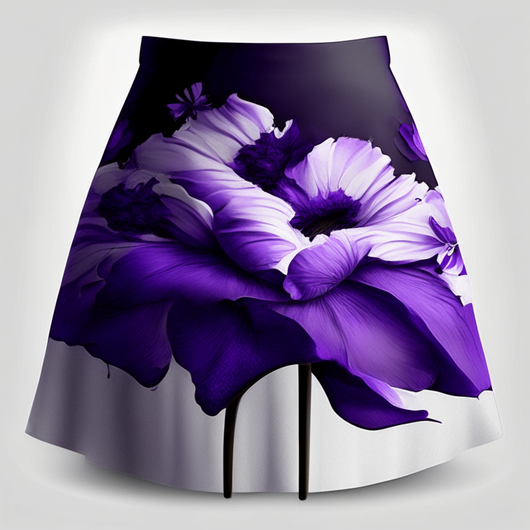 design me beautifu purple flower ,  Skirt 