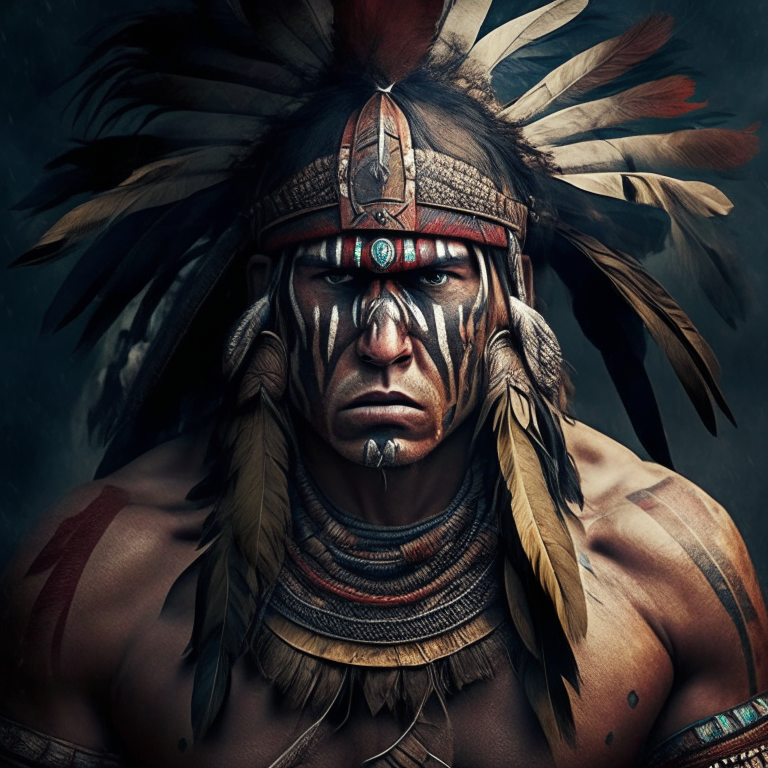 Warrior looking after the Tribe, Careful Attention. warrior looking after the tribe