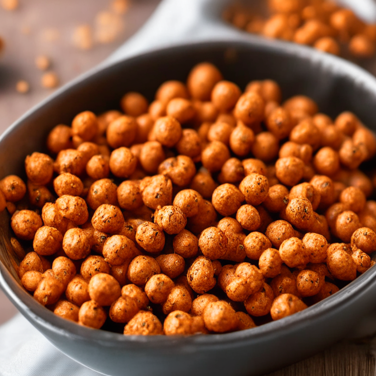 spiced roasted chickpeas with a sprinkle of paprika and cumin, 4k