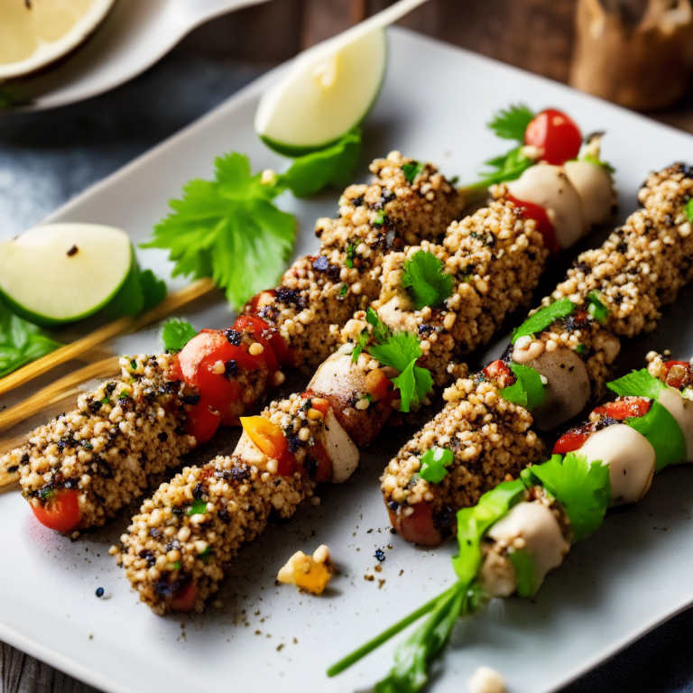 Mediterranean turkey skewers with quinoa tabbouleh, 4k