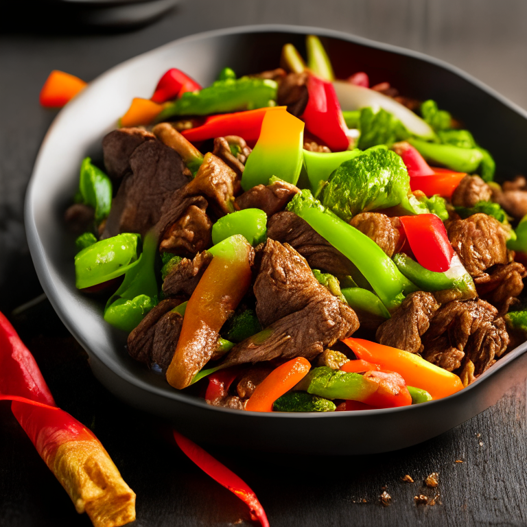 lean beef and vegetable stir-fry, 4k