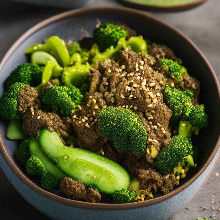 beef and broccoli quinoa bowl, 4k