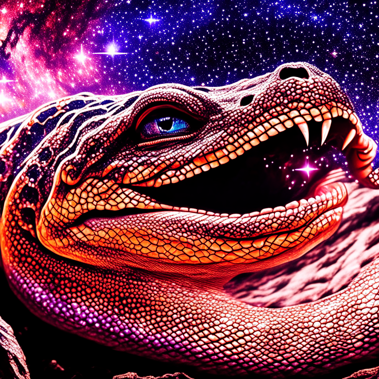 a cosmic snake eats a star