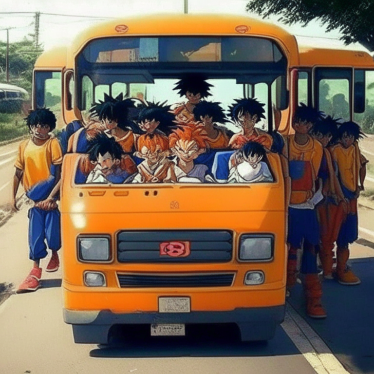 Goku (kid) AND 10 Kids Taking School Bus In Brazil 