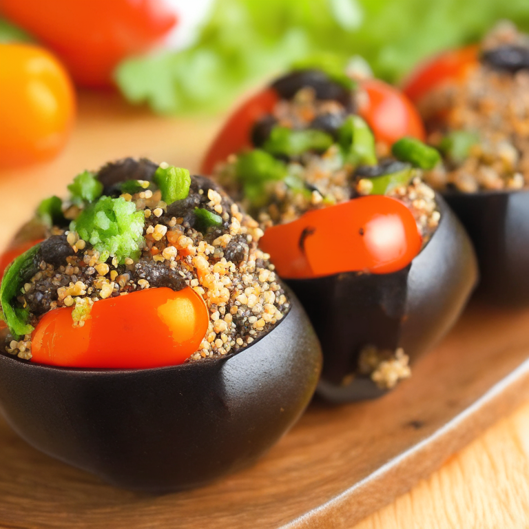 quinoa and black bean stuffed bell peppers, 4k