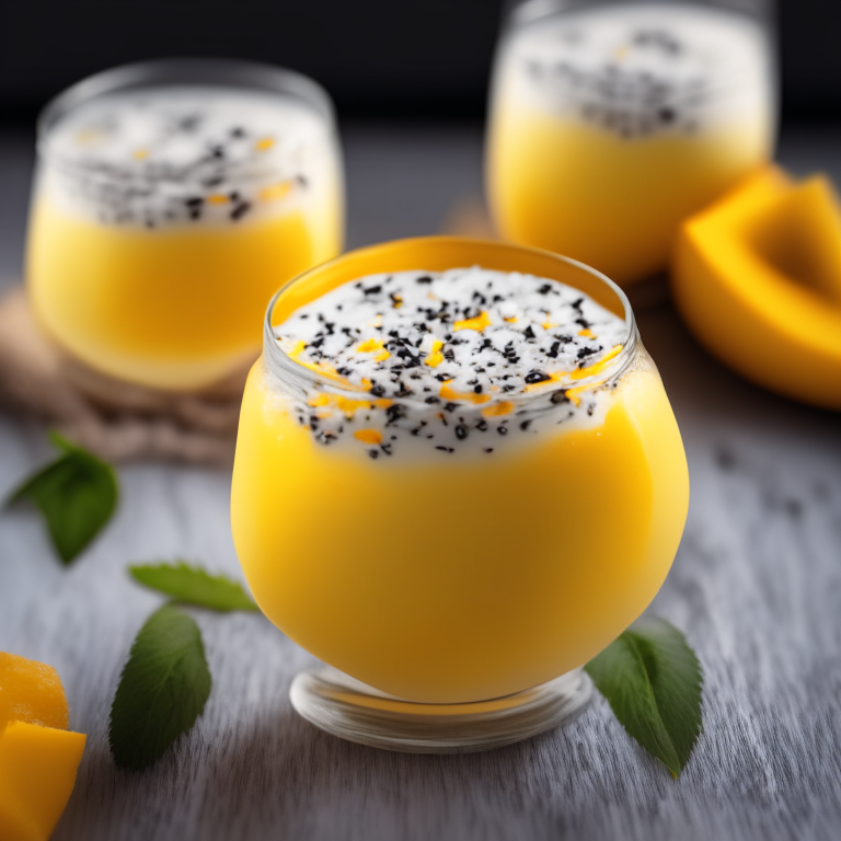 Chia Seed Pudding with Mango and Coconut, 4k