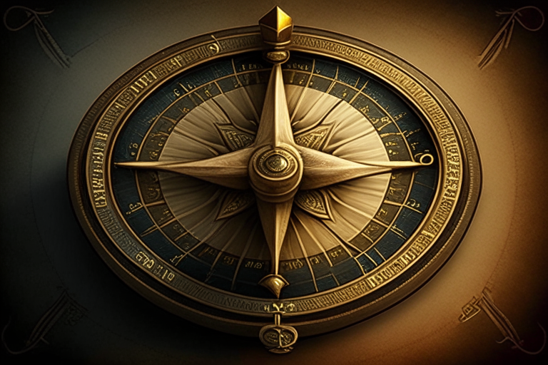 Compass symbolizes balance, right life and justice