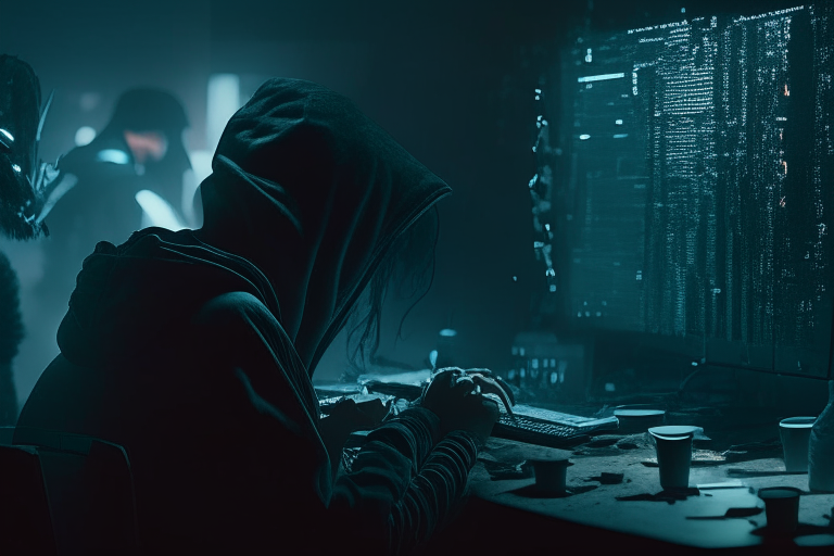 A hacking scene