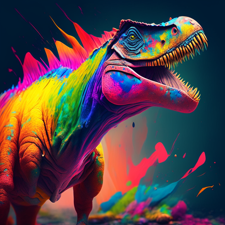 A colourful dinosaur
