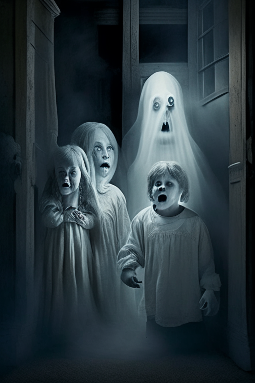 A scary family turns into ghost 