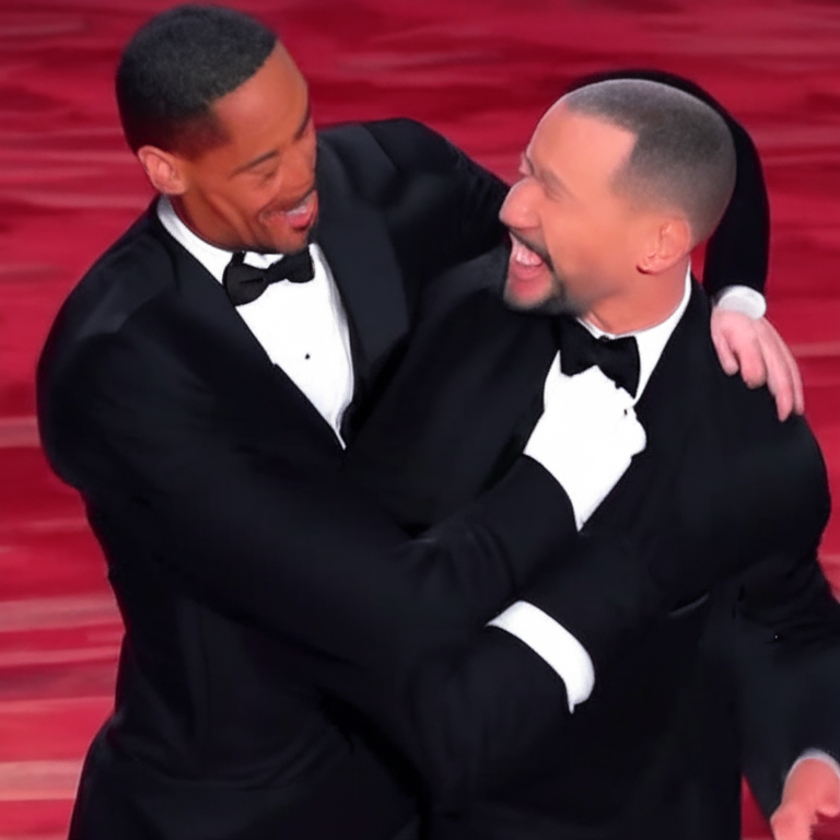 Will Smith slapping Jim Carry at the Oscars