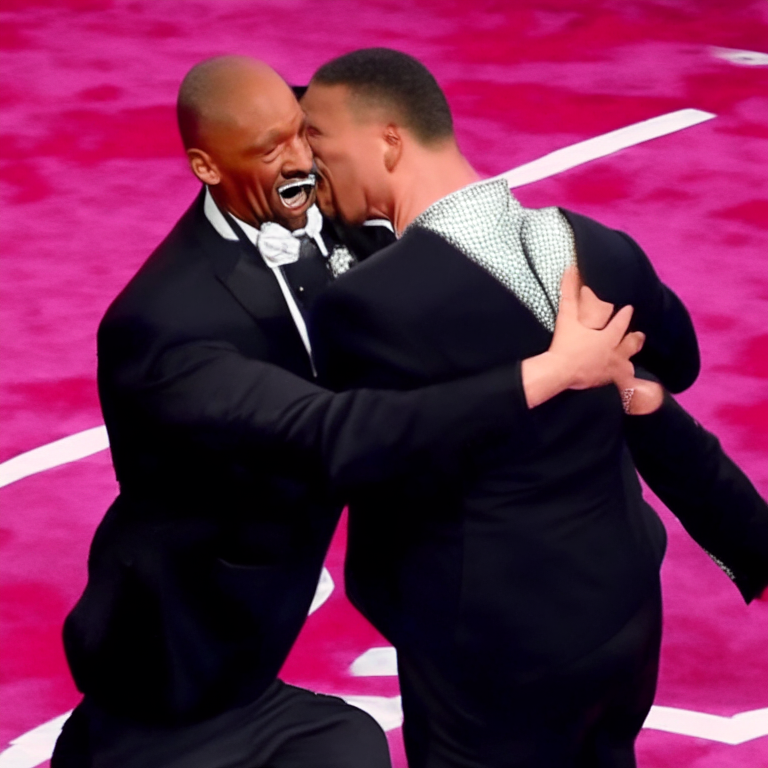 Will Smith slapping Jim Carry at the Oscars