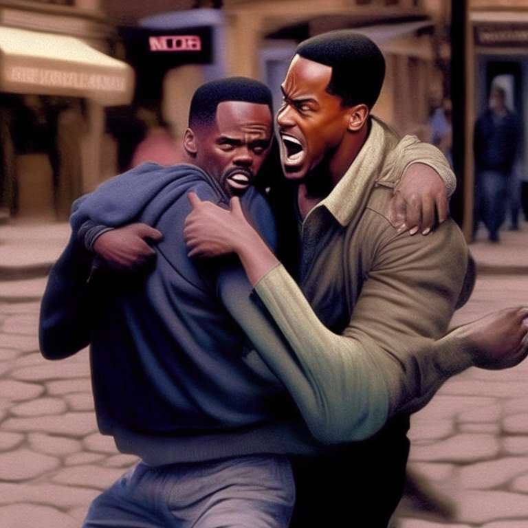 Will Smith slapping Jim Carry instead of Chris Rock in the famous photo