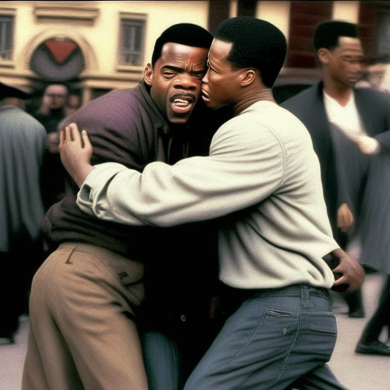 Will Smith slapping Jim Carry instead of Chris Rock in the famous photo