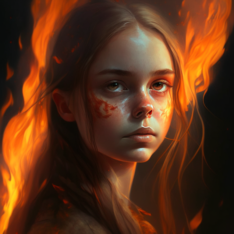 a nice girl in the flame