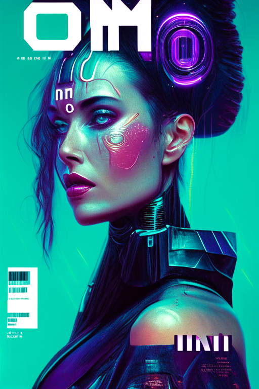 a cyberpunk woman on the cover of Omni magazine