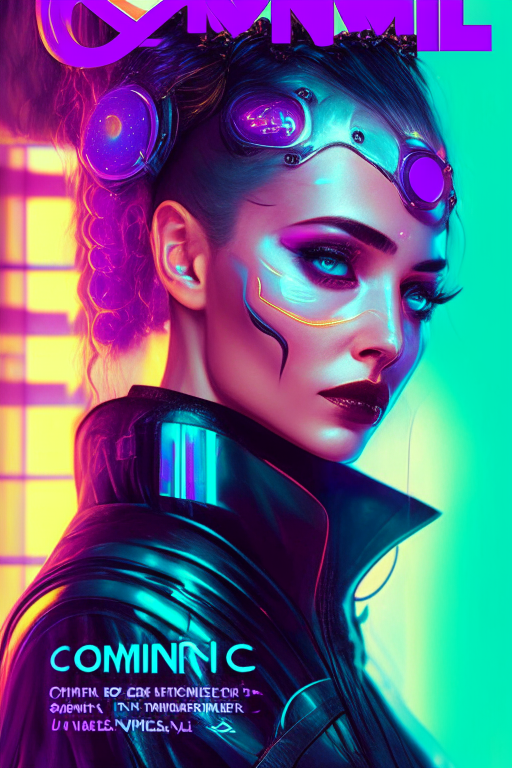 a romantic comedy cyberpunk woman on the cover of Omni magazine