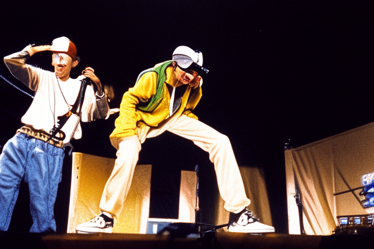 the beastie boys performing on stage