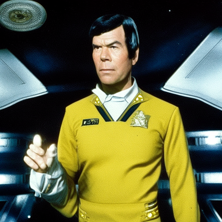 Nome da nave: USS Enterprise NX-1000
Classe: Nave estelar Constituição
Comandante: Capitão James T. Kirk
Oficiais principais:
- Primeiro Oficial: Comandante Spock
- Chefe de Engenharia: Tenente-Comandante Montgomery Scott
- Chefe de Segurança: Tenente-Comandante Hikaru Sulu
- Oficial Médico-Chefe: Doutor Leonard McCoy

A USS Enterprise NX-1000 é uma das mais avançadas naves estelares da Federação de Planetas Unidos. Ela foi projetada para explorar o espaço profundo, realizar negociações diplomáticas e manter a paz entre as civilizações. A nave é equipada com um motor de dobra avançado, que permite que ela viaje a velocidades incríveis no espaço. Além disso, a Enterprise é equipada com uma variedade de armamentos para autodefesa e para proteger as civilizações da federação.

A tripulação da Enterprise é composta por alguns dos melhores e mais corajosos oficiais da frota estelar. O capitão James T. Kirk é um líder respeitado e experiente, que liderou muitas missões bem-sucedidas. O primeiro oficial, Comandante Spock, é um vulcano altamente lógico e capaz, que é fundamental para a tomada de decisões importantes da nave. O Chefe de Engenharia, Tenente-Comandante Montgomery Scott, é conhecido por sua habilidade notável para manter e consertar os sistemas da nave, mesmo em situações difíceis.

A Enterprise NX-1000 tem uma tripulação diversificada, que inclui humanos, vulcanos, klingons, andorianos e outras raças alienígenas. Essa diversidade é uma das forças da nave, pois permite que ela tenha uma compreensão mais profunda das culturas alienígenas e tome decisões mais informadas.

A USS Enterprise NX-1000 é uma lenda no universo de Star Trek, e vai continuar a ser lembrada por suas realizações ousadas, coragem e serviço em nome da paz e da exploração.