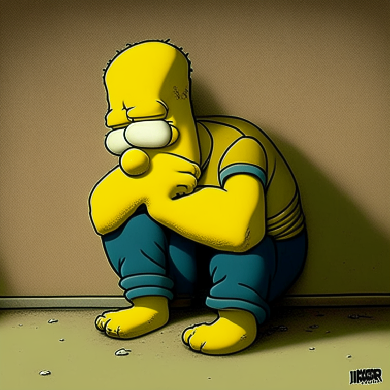 homero simpsom triste
