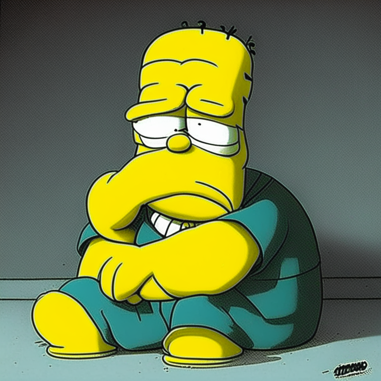 homero simpsom triste
