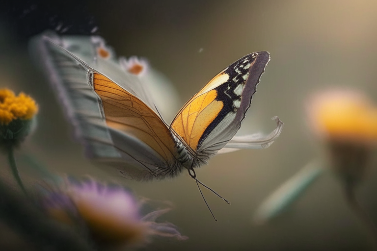  A small butterfly landed on a flower in a garden and gently flapped its wings. This simple flapping of wings triggered a small breeze that turned into a gust of wind