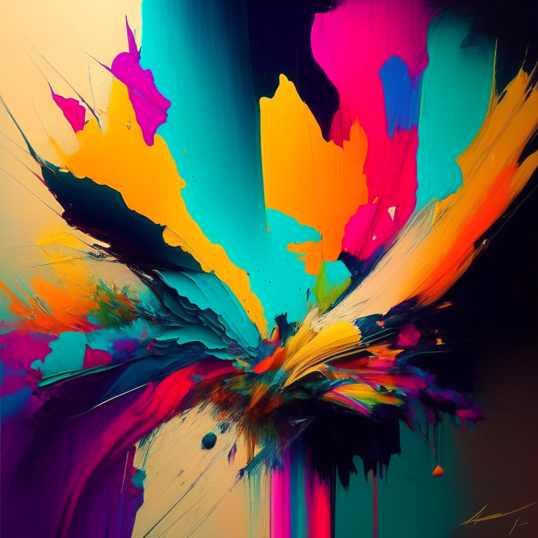 a colorful abstract painting