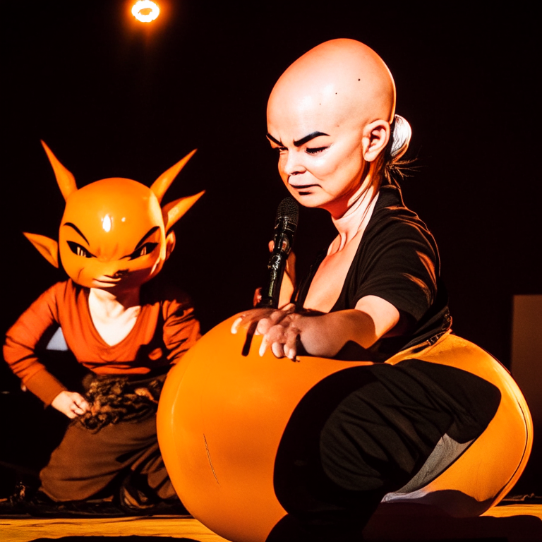 Krillin From Dragón Ball AND Samanta Pérez At Horizons Festival 