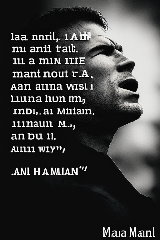 A motivational quote speech man 