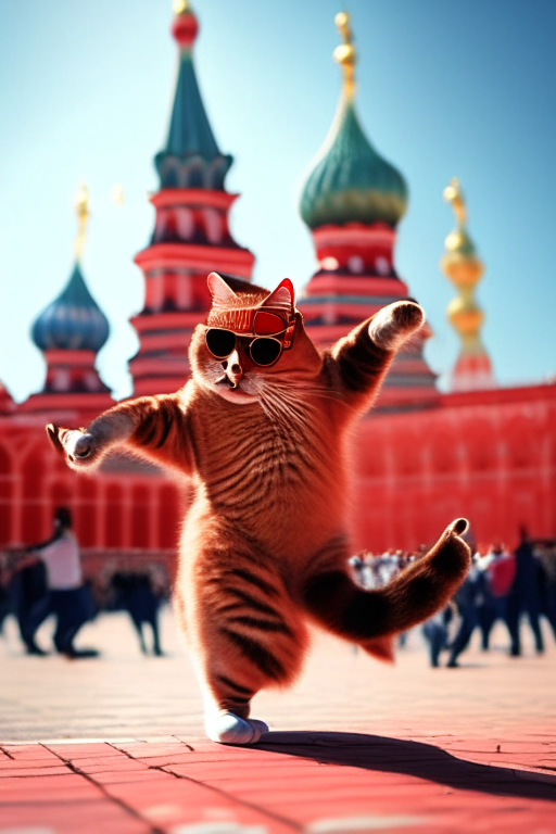 cat in sunglasses dancing on red... Video by HawkDepressed Genmo