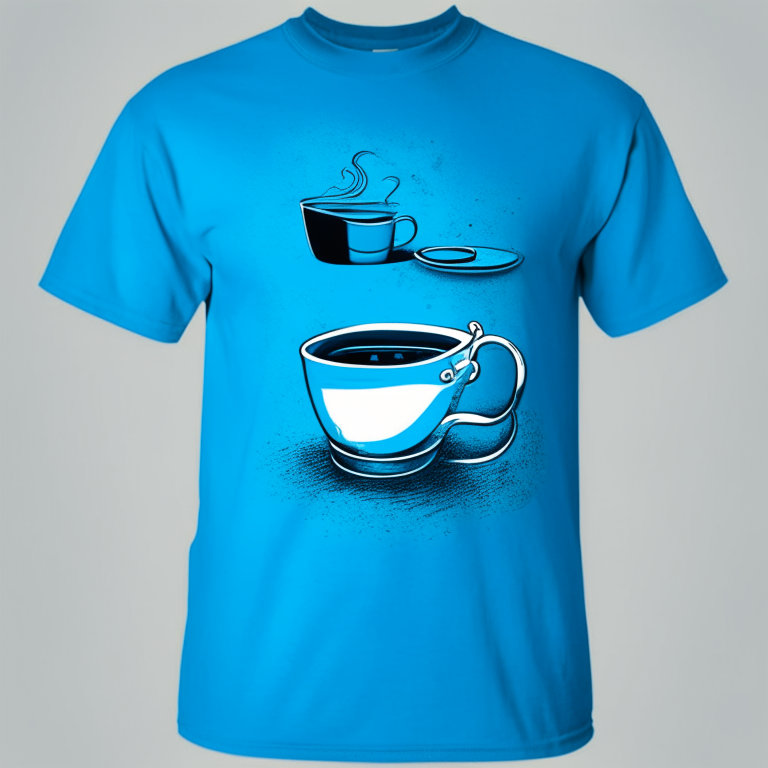 Design me beautiful blue cup t-shirt 