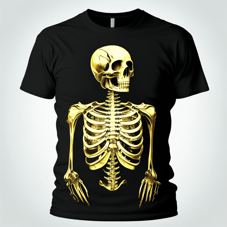 Design me beautiful  golden skeleton t-shirt 👕