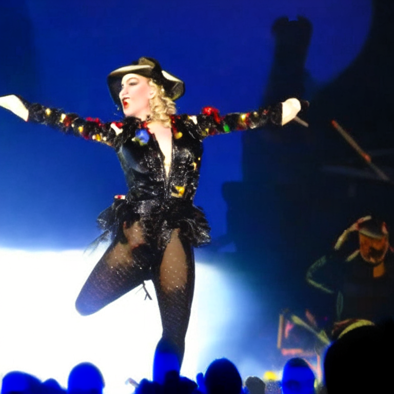 Madonna Performing Ay Horizons Festival (A Festival Near San José Volcano in Santiago Chile)