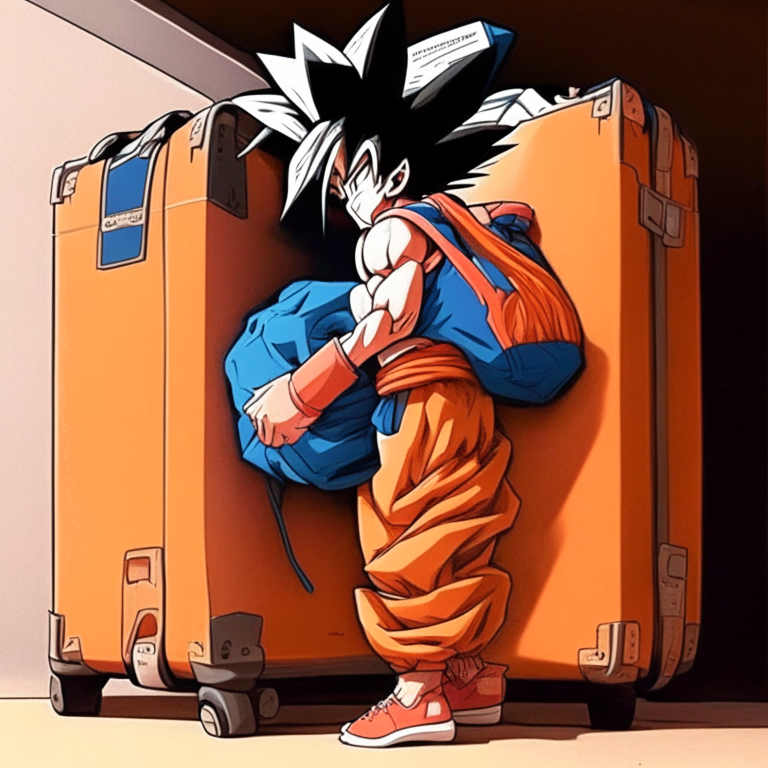 Goku Packing His Suitcase