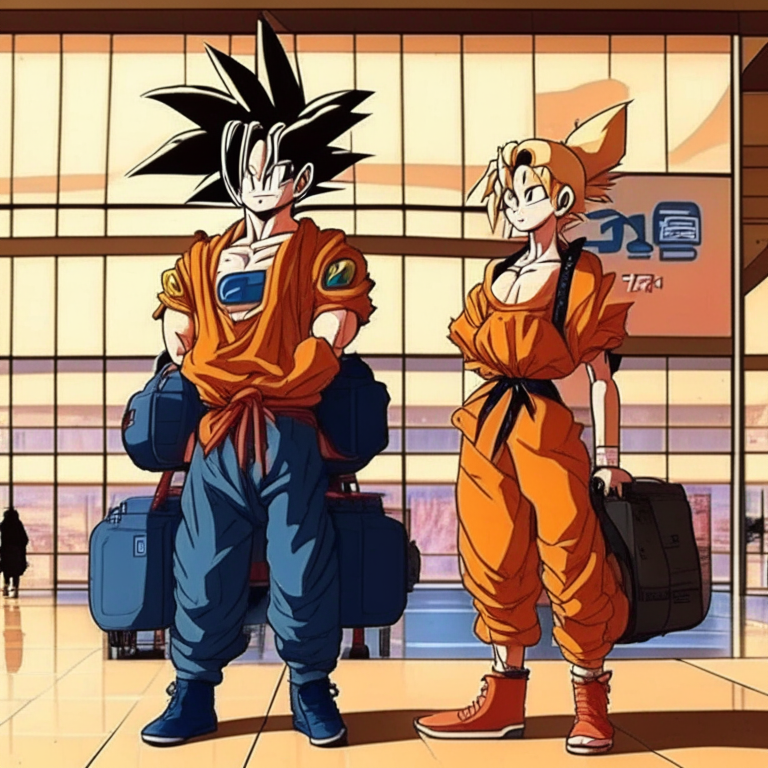 Goku And Kami-Sama At The Airport What Hotel Goku's Team Would Stay In South Korea